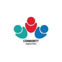 Fototapeta na wymiar Adoption and community care Logo template vector icon 