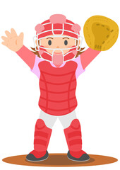 野球　キャッチャー　女子