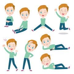 cute type blonde dad_exercise