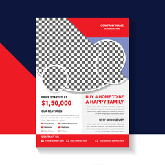 Modern Home Sale Flyer Template Vector. creative, corporate,  brochure, 
