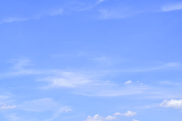 White clouds in the morning sky