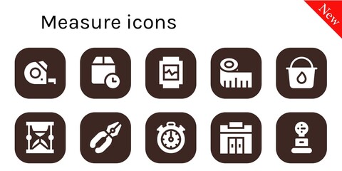 Modern Simple Set of measure Vector filled Icons