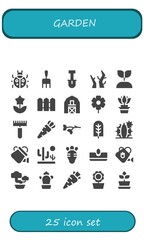garden icon set