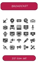 broadcast icon set