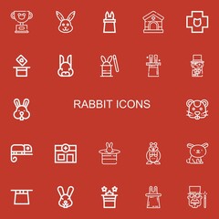 Editable 22 rabbit icons for web and mobile