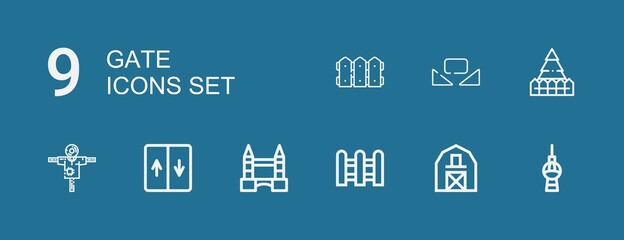 Editable 9 gate icons for web and mobile