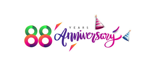 8830th anniversary celebration logotype and anniversary calligraphy text colorful design, celebration birthday design on white background.