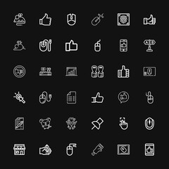Editable 36 thumb icons for web and mobile