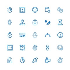 Editable 25 hour icons for web and mobile