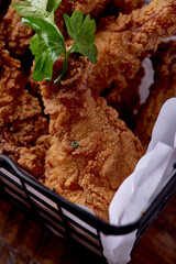 Fried Chicken Wing in Basket