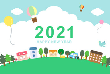 2021年 令和3年　年賀状素材