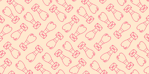 seamless pattern love balloons and envelopes on pink background. hearts pattern. For textiles, wallpaper, fabrics, clothing,packaging, paper,web page,  warping paper,postcard, gift paper 14 february