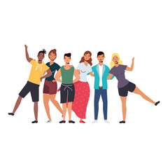 Obraz premium Women and men avatars vector design