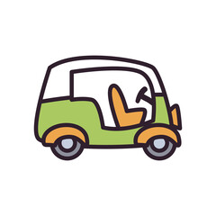 Indian car fill style icon vector design