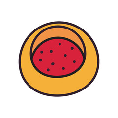 Fototapeta premium Raksha bandhan jar fill style icon vector design