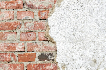 Brick background. Old brick wall. Brickwork from old bricks.