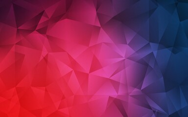 Obraz premium Light Blue, Red vector polygon abstract backdrop. Polygonal abstract illustration with gradient. Completely new template for your banner.