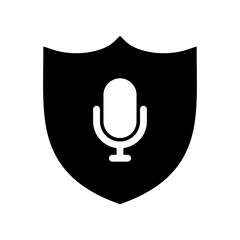 Vector Podcast and Microphone Protection or Shield Illustration