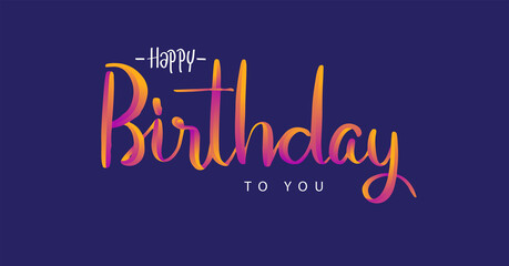 Fototapeta premium Happy Birthday typography vector design for greeting cards and poster, design template for birthday celebration.