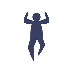 Man avatar running silhouette style icon vector design