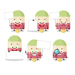 Watermelon ice cream cartoon character bring information board