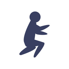 Fototapeta na wymiar Man avatar running silhouette style icon vector design
