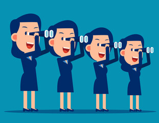 Team searching for investment. Business vision concept