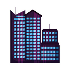 Isolated city buildings vector design