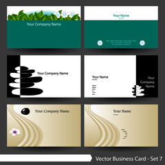 Environment & spa, relaxation business card template set