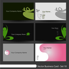 Spa & relaxation business card template set