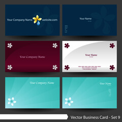 Flower & spa, relaxation business card template set