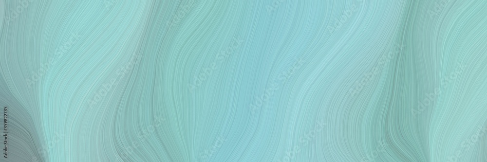 Poster soft creative waves graphic with smooth swirl waves background design with pastel blue, light slate gray and cadet blue color