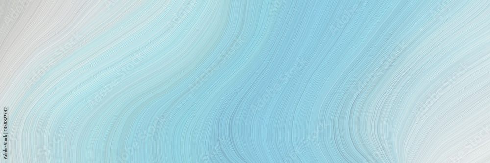 Poster soft abstract artistic waves graphic with modern soft swirl waves background design with light blue, lavender and light gray color