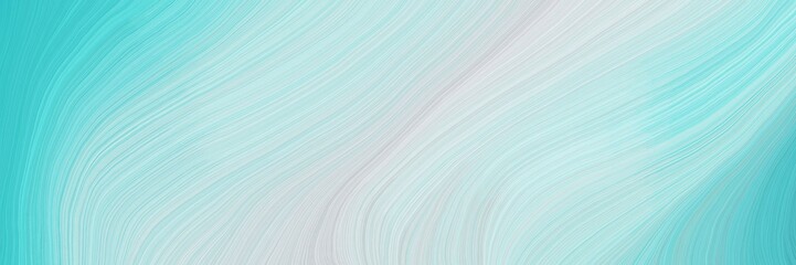 soft background graphic with contemporary waves illustration with powder blue, medium turquoise and sky blue color