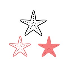 Fototapeta na wymiar starfish star beach summer icon vector