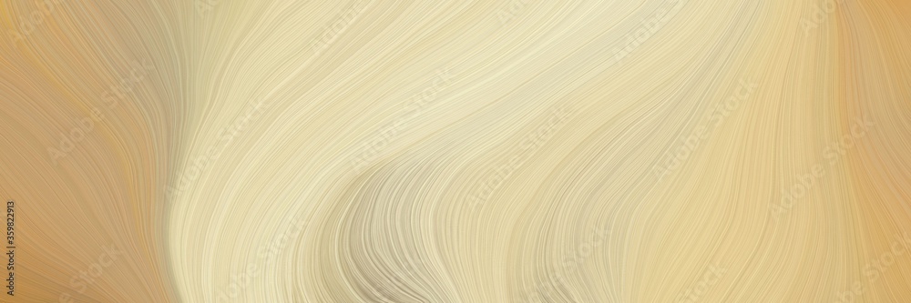 Poster soft abstract art waves graphic with modern soft curvy waves background illustration with burly wood, dark khaki and bisque color