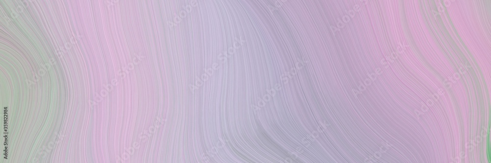 Poster soft background graphic with contemporary waves design with silver, thistle and dark gray color