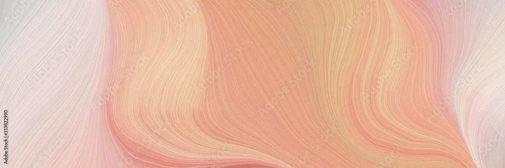 Aufkleber soft creative waves graphic with modern soft curvy waves background design with burly wood, light gr