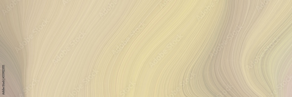 Poster soft creative waves graphic with modern curvy waves background illustration with pastel gray, wheat 