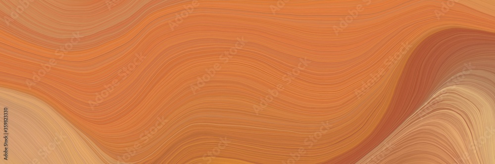 Poster soft abstract artistic waves graphic with curvy background design with peru, dark salmon and burly w