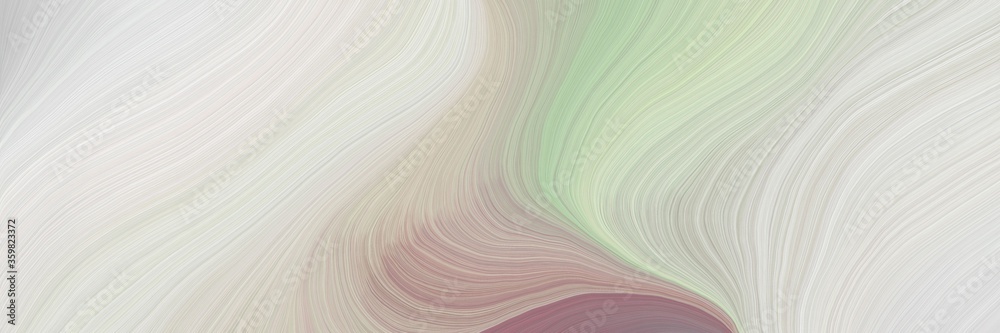 Poster soft artistic art design graphic with modern soft curvy waves background illustration with light gra