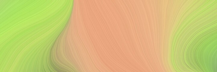 soft creative waves graphic with curvy background illustration with burly wood, dark khaki and moderate green color