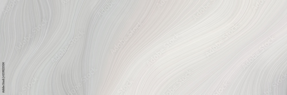Aufkleber soft background graphic with modern curvy waves background design with light gray, linen and ash gra