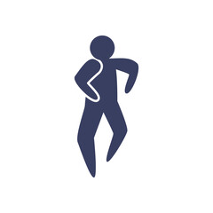 Man avatar running silhouette style icon vector design