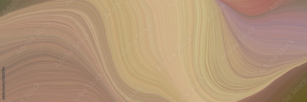 Poster soft abstract art waves graphic with smooth swirl waves background illustration with rosy brown, tan