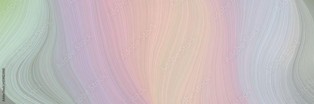 Poster soft abstract artistic waves graphic with modern soft swirl waves background illustration with silve