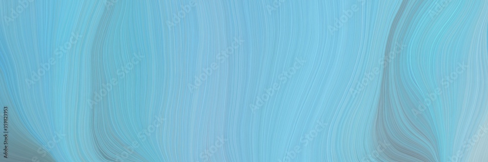 Poster soft abstract art waves graphic with modern soft swirl waves background design with sky blue, light 