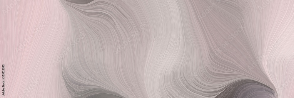 Poster soft artistic art design graphic with abstract waves design with silver, dim gray and gray gray color