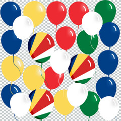Seychelles party balloon concept national day, design template balloon happy national day background  vector celebration.