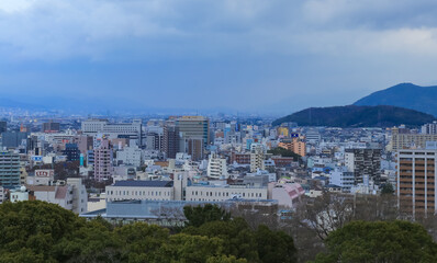 Fototapeta na wymiar 和歌山城 天守閣からの眺め